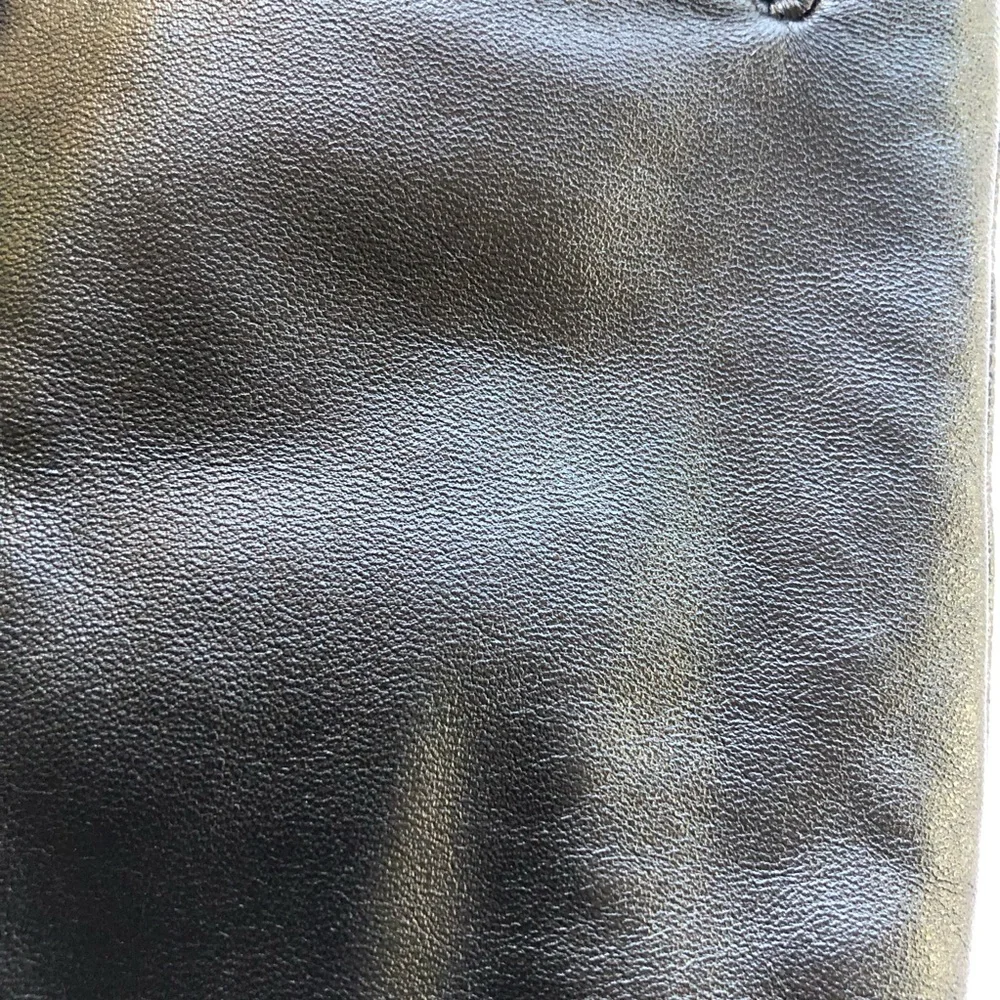 Lambskin Black Leather Gloves Women’s Size XL Slim-Fit Soft Fuzzy Inner Lining